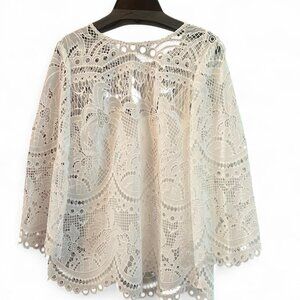 NWT Lilly Pulitzer Oaklynn Tunic in Resort White (Palms in Paradise Lace)